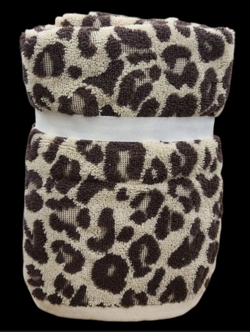 6 Piece Rachel Zoe Leopard Cheetah Animal Print Hand Towel & Washcloth Set NEW